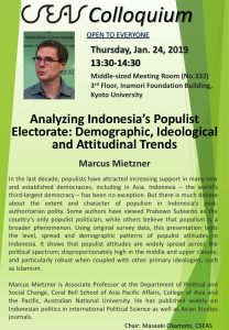 January 24, CSEAS Colloquium with Dr. Marcus Mietzner