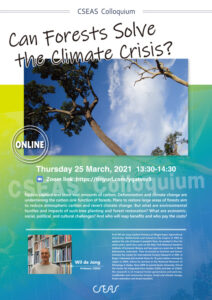 CSEAS Colloquium：Can Forests Solve the Climate Crisis?